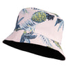 Women's Pineapple Design Reversible Bucket Hat - Pink OSFM
