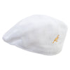 Artistic Finch Bird Embroidered Big Mesh Ivy Cap - White XL-2XL