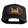 Combat Engineer Vietnam Patched Solid Cotton Twill 5 Panel Prostyle Snap Cap - Black OSFM