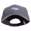 Artistic Swimming Pool Logo Embroidered Big Size High Profile Twill Cap - Grey XL-3XL