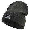 Size Matters Embroidered Big Size Acrylic Long Beanies - Grey XL-3XL