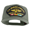 U.S. Marine Airwing Vietnam Veteran Patched Solid Cotton Twill 5 Panel Prostyle Snap Cap - Grey OSFM