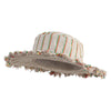 Hand Made Rasta Color Hemp Frayed Brim Bucket Hat - Beige OSFM