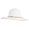 Women's Braid Tweed Edges with Beads Band 3.5" Wide Brim Hat - White OSFM
