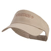 Adventure Buddies Phrase Embroidered Cotton Twill Sun Visor - Khaki OSFM