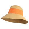 Women's Braided Extra Wide Band 4" Wide Brim Hat - Orange OSFM