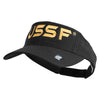 USSF Gold Letter Design Embroidered Pro Style Cotton Twill Washed Visor - Black OSFM