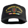 1st Infantry Division Vietnam Veteran Patched Solid Cotton Twill 5 Panel Prostyle Snap Cap - Black OSFM