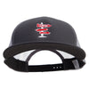 Camping Time Sign Embroidered Big Size Premium Flat Bill Trucker Cap - Charcoal-Grey XL-3XL