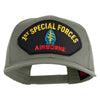 1st Special Forces Airborne Patched Solid Cotton Twill Pro Style Cap - Grey OSFM