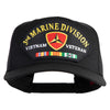 3rd Marine Division Vietnam Veteran Patched Solid Cotton Twill 5 Panel Prostyle Snap Cap - Black OSFM