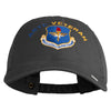 Air Education and Training Command Veteran Embroidered Washed Solid Pigment Dyed Cotton Twill Brass Buckle Cap - Black OSFM