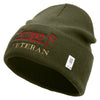 United States Marines Semper Fi Veteran Logo Embroidered 12 Inch Solid Knit Cuff Long Beanie Made in USA - Olive OSFM