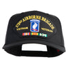 173rd Airborne Brigade Vietnam Veteran Patched Solid Cotton Twill 5 Panel Prostyle Snap Cap - Black OSFM