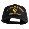 1st Cavalry Division The First Team Patched Solid Cotton Twill Pro Style Cap - Black OSFM