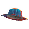 Hand-Made Rainbow Hemp Floppy Bucket Hat - Rainbow OSFM