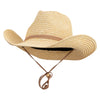 Straw Braided 3.5" Brim Cowboy Hat - Natural OSFM