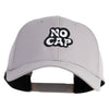 No Cap Embroidered 6 Panel Low Profile Structured Baseball Cap - Grey OSFM