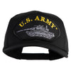 U.S. Army Tank Patched Solid Cotton Twill Pro Style Cap - Black OSFM