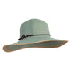 UPF 50+ Women's Beige Tweed Edges 4" Flat Wide Brim Hat - Aqua Tweed OSFM