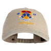 Eighteenth Air Force Veteran Embroidered Washed Solid Pigment Dyed Cotton Twill Brass Buckle Cap - Khaki OSFM