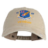 Eleventh Air Force Veteran Embroidered Washed Solid Pigment Dyed Cotton Twill Brass Buckle Cap - Khaki OSFM