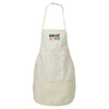 Retro Game Text Embroidered Solid Chef's Apron - Natural OSFM