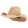 Wired Brim Raffia Cowboy Hat - Natural OSFM