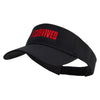 I Survived Embroidered Cotton Twill Sun Visor - Black OSFM