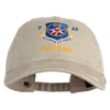 Seventh Air Force Veteran Embroidered Washed Solid Pigment Dyed Cotton Twill Brass Buckle Cap - Khaki OSFM