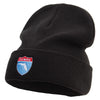Florida Map on Road Sign Embroidered Big Size Acrylic Long Beanie - Black XL-3XL