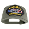 Combat Infantryman Patched Solid Cotton Twill Pro Style Cap - Grey OSFM