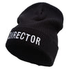 Director Embroidered Big Size Cuff Long Beanie - Black XL-3XL