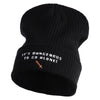 It’s Dangerous to Go Alone Embroidered Big Size Long Beanie - Black XL-3XL
