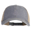 Dubai Skyline Embroidered Pigment Dyed Mesh Cap - Grey-Khaki OSFM