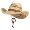 UPF 50+ Rush Straw Chin Tie Cowboy Hat - Natural M