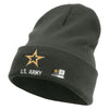 Star US Army Embroidered 12 Inch Long Knitted Beanie