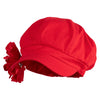 Flower Ribbon Trim Newsboy Cap