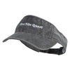 On a Side Quest Embroidered Pigment Dyed Cotton Twill Visor - Black OSFM