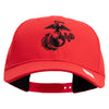 US Marine Corps Seal Embroidered 6 Panel Structured Cotton Twill Cap Made in USA