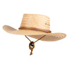 UPF 50+ Palm Leaf Chin Tie Gambler Straw Hat - Natural S