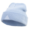 Louvre Landmark Logo Embroidered Super Stretch Knit Watch Cap Beanie - Columbia-Blue OSFM