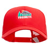 Yosemite Park Embroidered Big Size Solid Cotton Twill High Profile Mesh Prostyle Cap - Red XL-3XL