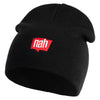 Nah Phrase Symbol Embroidered 8 inch Acrylic Short Blank Beanie - Black OSFM
