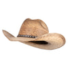 UPF 50+ Palm Leaf Cattleman Cowboy Hat - Dark Palm M