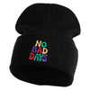 No Bad Days Bubble Letters Embroidered 12" Long Beanie - Black OSFM