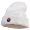 Made in USA Tennessee Flag Symbol Big Stretch Waffle Stitch Cuff Beanie - White XL-3XL