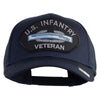 US Infantry Veteran Patched Solid Cotton Twill Mesh Cap - Navy OSFM