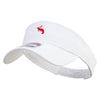 Red Shrimp Embroidered Cotton Twill Sun Visor - White OSFM