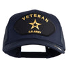 Veteran US Army Patched Solid Cotton Twill Mesh Cap - Navy OSFM